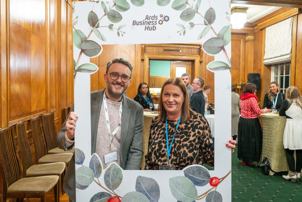 Pictured left-to-right: Alliance Party MLA Nick Mathison and Business Support Advisor at Ards Business Hub Anne Murphy